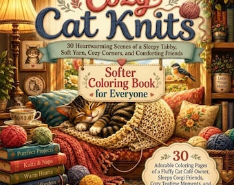 Cozy Cat Knits A Softer Coloring Book