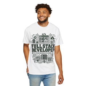 T-shirt Développeur Full-Stack | Technologies de codage, T-shirt Programmeur image 6