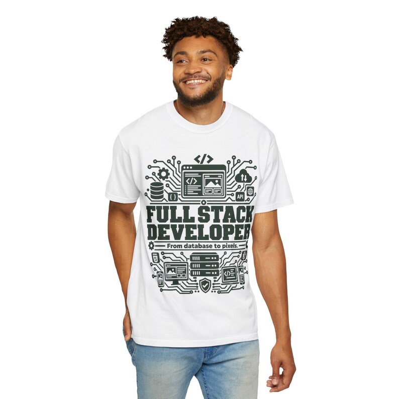 T-shirt Développeur Full-Stack | Technologies de codage, T-shirt Programmeur image 6