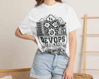 T-shirt d'ingénieur DevOps, T-shirt d'ingénieur cloud, T-shirt de développeur, Cadeau pour programmeur