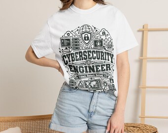 Cybersäkerhetsingenjör T-shirt, säkerhetsingenjör, infosec-t-shirt, teknikgåva