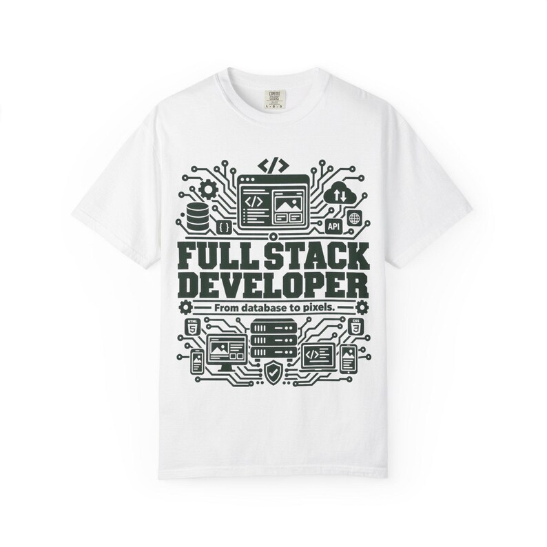 T-shirt Développeur Full-Stack | Technologies de codage, T-shirt Programmeur image 2