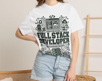 T-shirt Développeur Full-Stack | Technologies de codage, T-shirt Programmeur