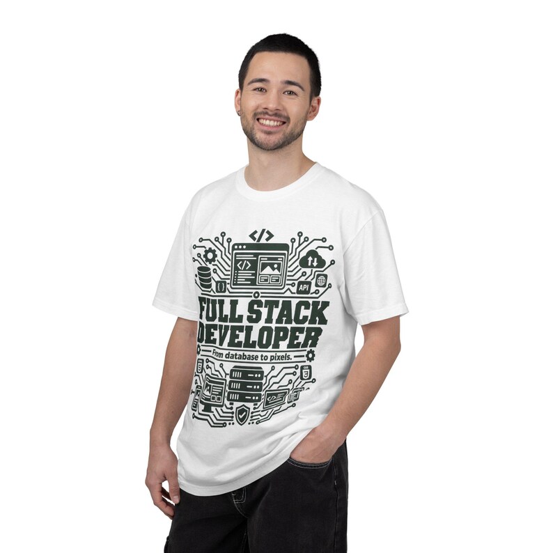T-shirt Développeur Full-Stack | Technologies de codage, T-shirt Programmeur image 4