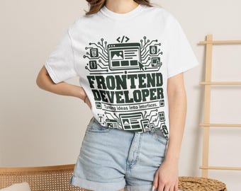 T-shirt Développeur Frontend | Graphisme d'interface de codage, T-shirt Tech