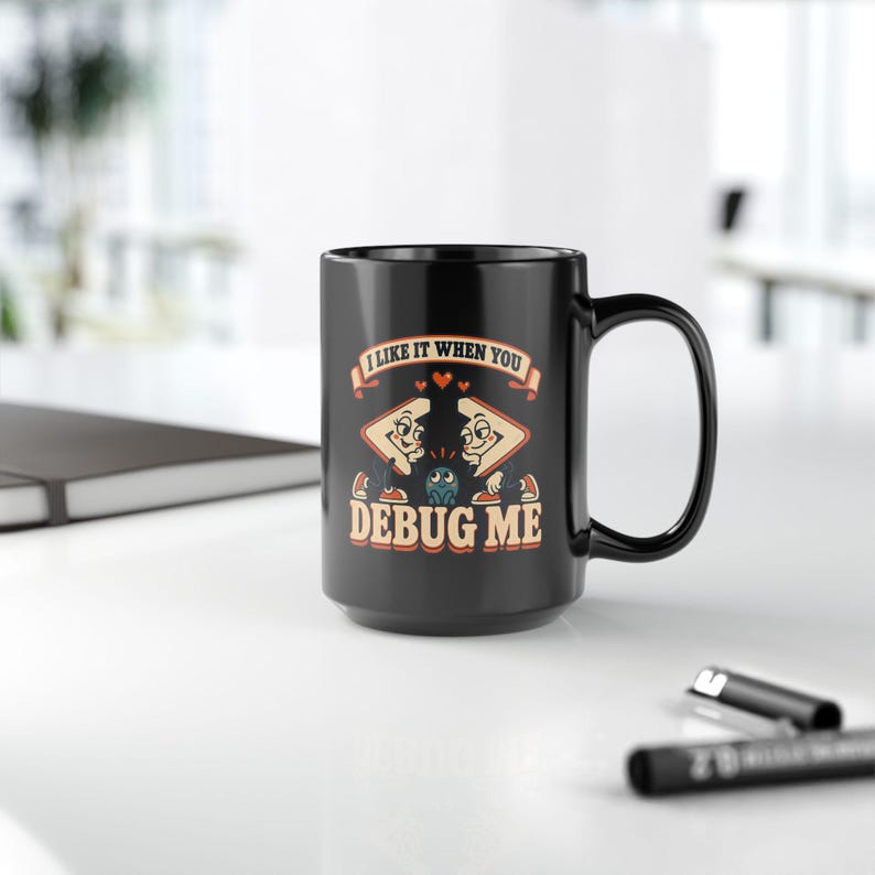 Debug Me Programmer Mug, Funny Coding Coffee Cup, Software Developer Gift, Computer Science Mug, Adult Geek Humor bild 1