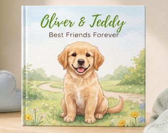 Personalized Kids Story Book with Dog, Custom Name Story Gift for Boy or Girl, Pet Gift for Kids, Dog Lovers, Custom Keepsake Storybook