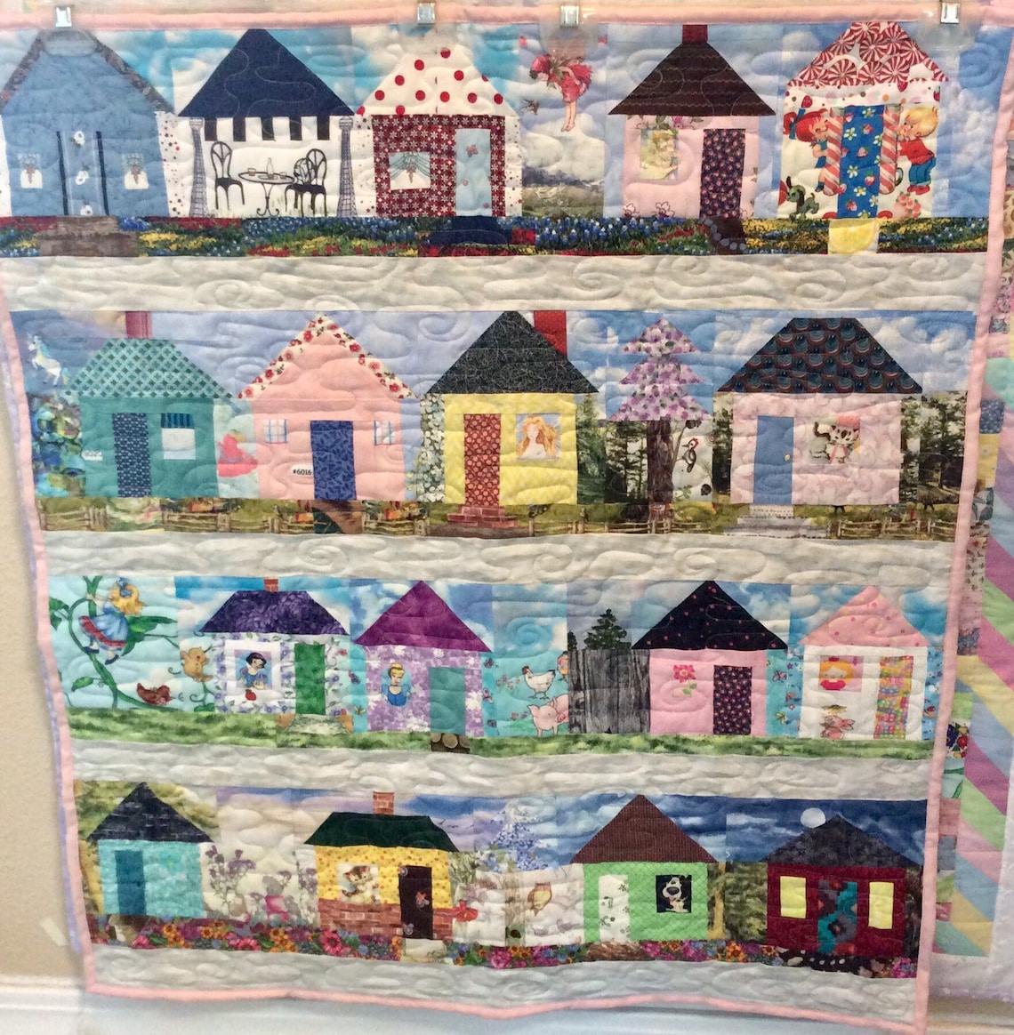 Tiny House Quilt Fun Hand Made Quilt Etsy