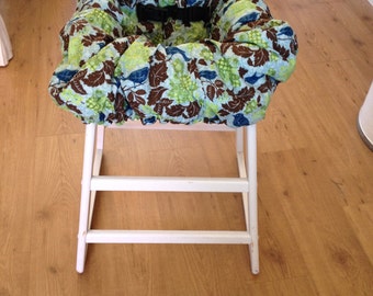 Hula Moon High Chair Cover/ Shopping Cart Cover in Sparrow