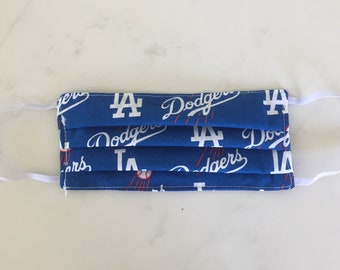 LA Dodgers Face Mask, Personal Face Mask, Adult Mask, Washable, Cotton, Reusable, shield, many fabric choices, unisex mask