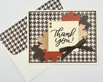 Fall Thank You Handmade Greeting Card