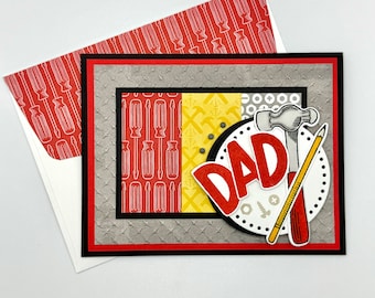 Dad Tools Handmade Father's Day Greeting Card