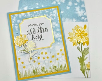 All the Best Dandelion Handmade Greeting Card