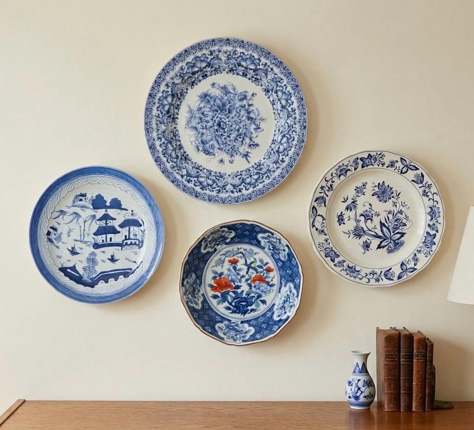 nikko IRONS STONE プレート 大皿 7枚 陶器 食器 昭和レトロ Nikko Ironstone Plates Blue - Etsy