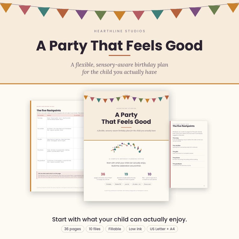 A Party That Feels Good sensory-friendly birthday planner preview