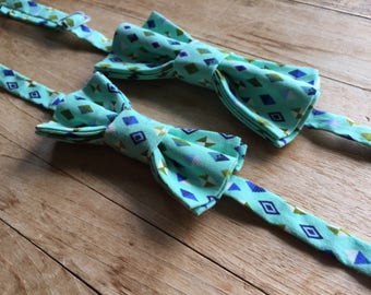 Simply Me • Gentlemen ~ Father/Son Bow Tie Set ~ Gift Set ~ Father's Day ~ Handmade ~ Patterned Fabric