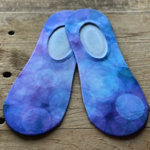 Purple & Blue Variegated Bubbles No-Show Socks | Bubble Socks | Blue/Purple | No-Show Socks | Gift for Her | Mother&#39;s Day | Stocking Stuffer