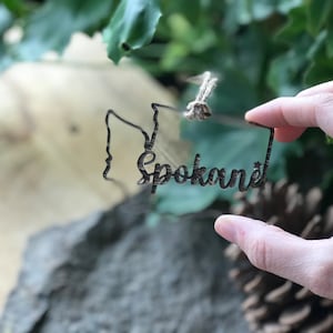 Spokane, WA Ornament | Wood Acrylic | Gift for Her | Gift for Him | Ornament | Christmas | City & State Ornament | Stocking Stuffer