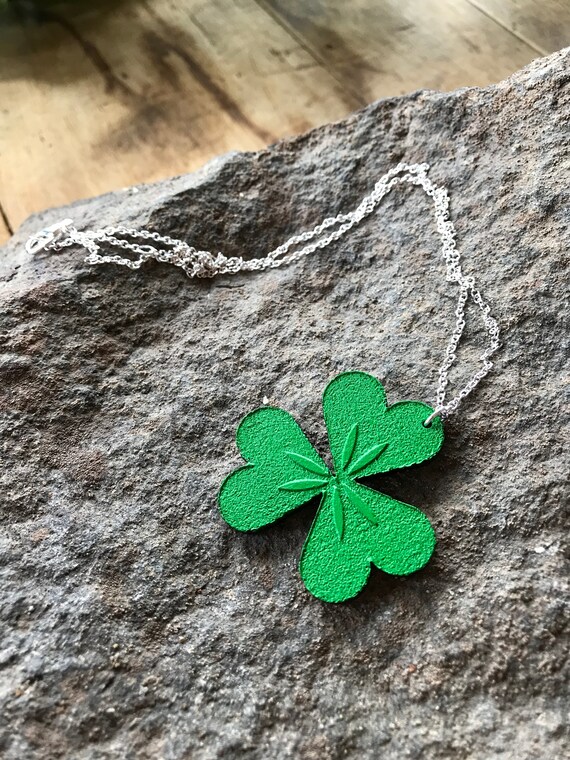 Orecchini Pendenti A Forma Di Trifoglio Portafortuna Per Il Giorno Di San Patrizio Platino Cappello
