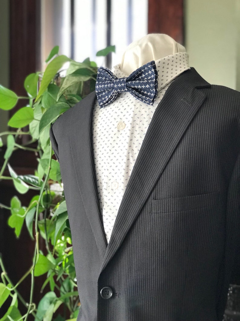 RedWhiteBlueBeige Father\u2019s Day Wedding AviationPlanes Handmade Set of Three Simply Me \u2022 Gentlemen Adjustable Bow Tie Set