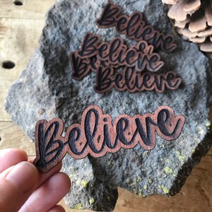 Croyez que l’autocollant Wood | Autocollant de scrapbooking | Scrapbooker | Bois | Placage de bois | | soutenu par 3M Cadeau | | inspirantes | motivationnel Croire