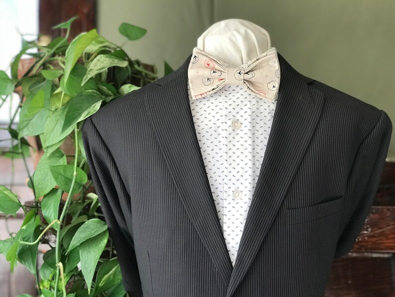 RedWhiteBlueBeige Father\u2019s Day Wedding AviationPlanes Handmade Set of Three Simply Me \u2022 Gentlemen Adjustable Bow Tie Set