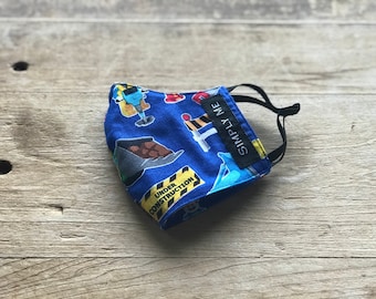 SIMPLY ME • KIDS | Child Face Mask | Tractor Print | Blue