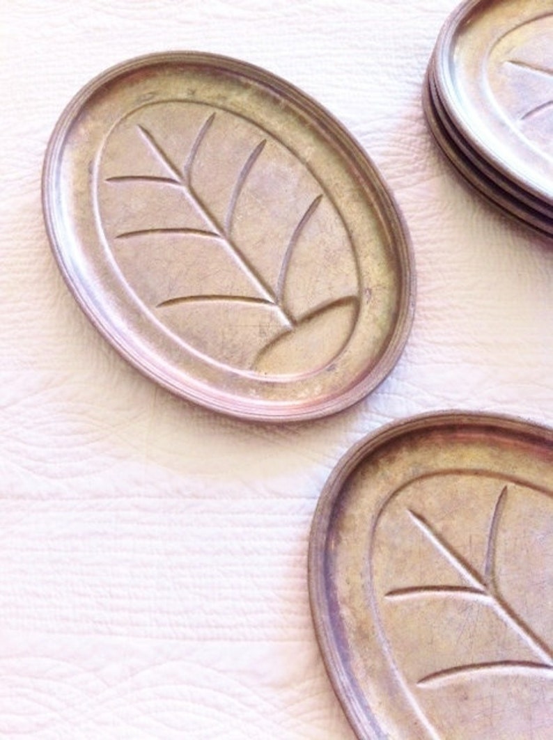 Vintage Cottage Home Pewter Steak and Seafood Plates Set of Etsy