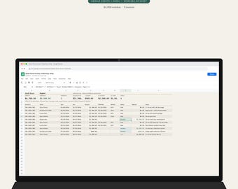 Desk Three Freelancer Invoice Log 2026 | Google Sheets AR Tracker, 1099 W-9 (Digital Download)