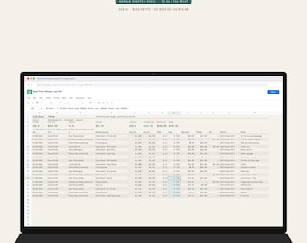 Desk Three 2026 IRS Mileage Log | Google Sheets Excel Tracker for 1099 UGC (Digital Download)