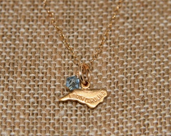 Caroline Necklace: Darling North Carolina necklace with tiny bead accent