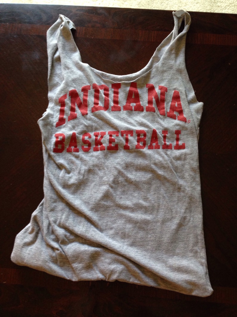 Indiana Basketball Upcycled Tshirt Market Bag