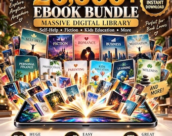 20,000+ eBook Bundle, Resell Rights, Instant Digital Download (PDF, EPUB, MOBI)