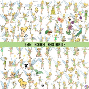 550+ Tinkerbell PNG Bundle, Tinkerbell Clipart, Pixie Dust Fairy Clipart PNG, Peter Pan Neverland, Sublimation Design, Digital Download