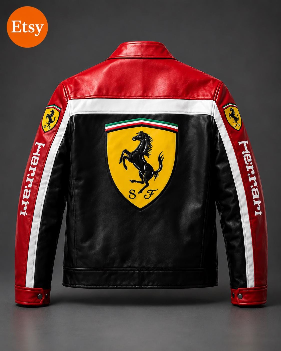 Leather ferrari jacket - Etsy 日本