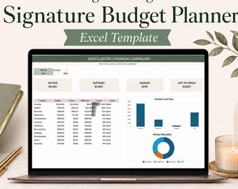 Excel Budget Dashboard | Paycheck Budget, Debt Payoff, Savings & Net Worth Planner