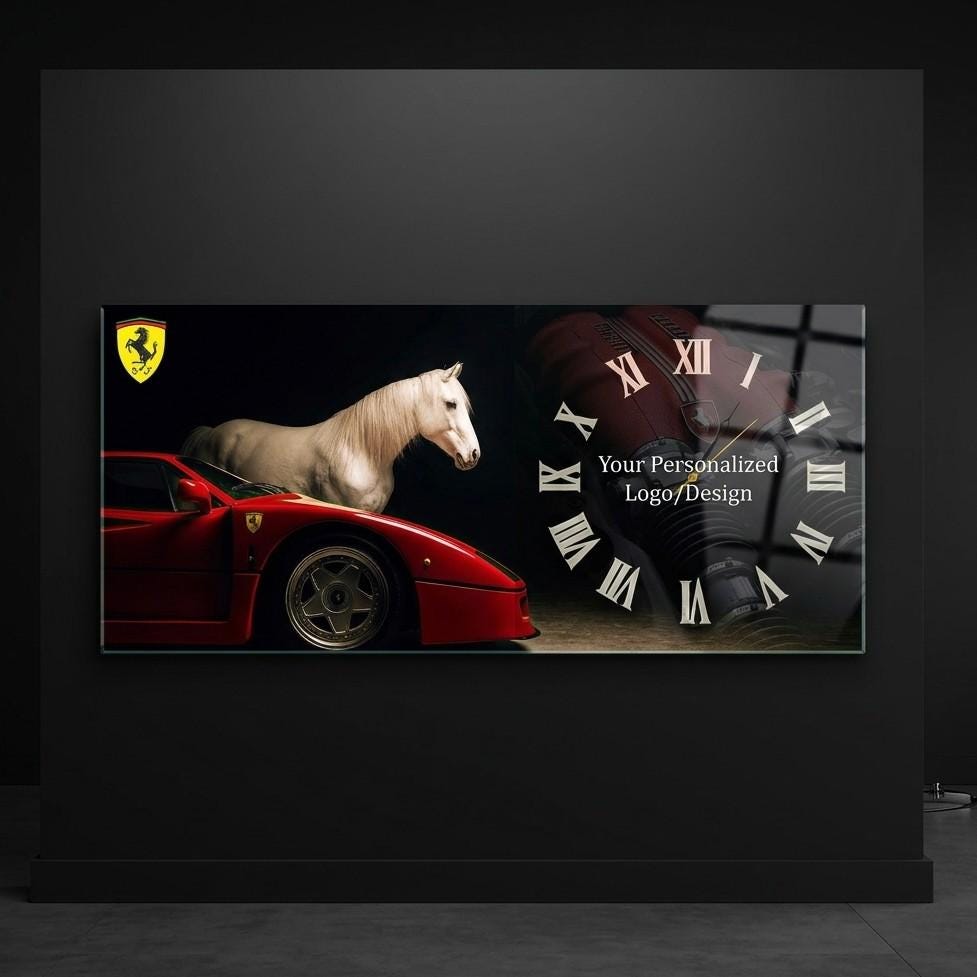Ferrari Wall Clock - Etsy Ferrari Wall Clock - Etsy