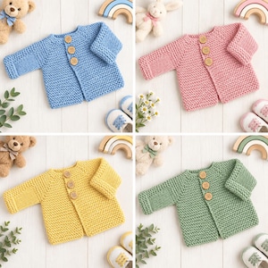 Baby Cardigan Knitting Pattern, Toddler Cardigan Patterns, Aran Baby Jacket PDF, DK Childrens Sweater Pattern