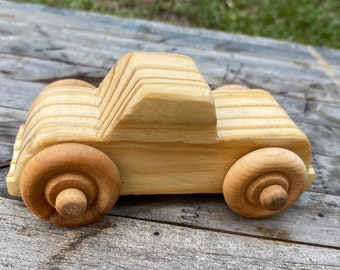 Handmade wooden trucks