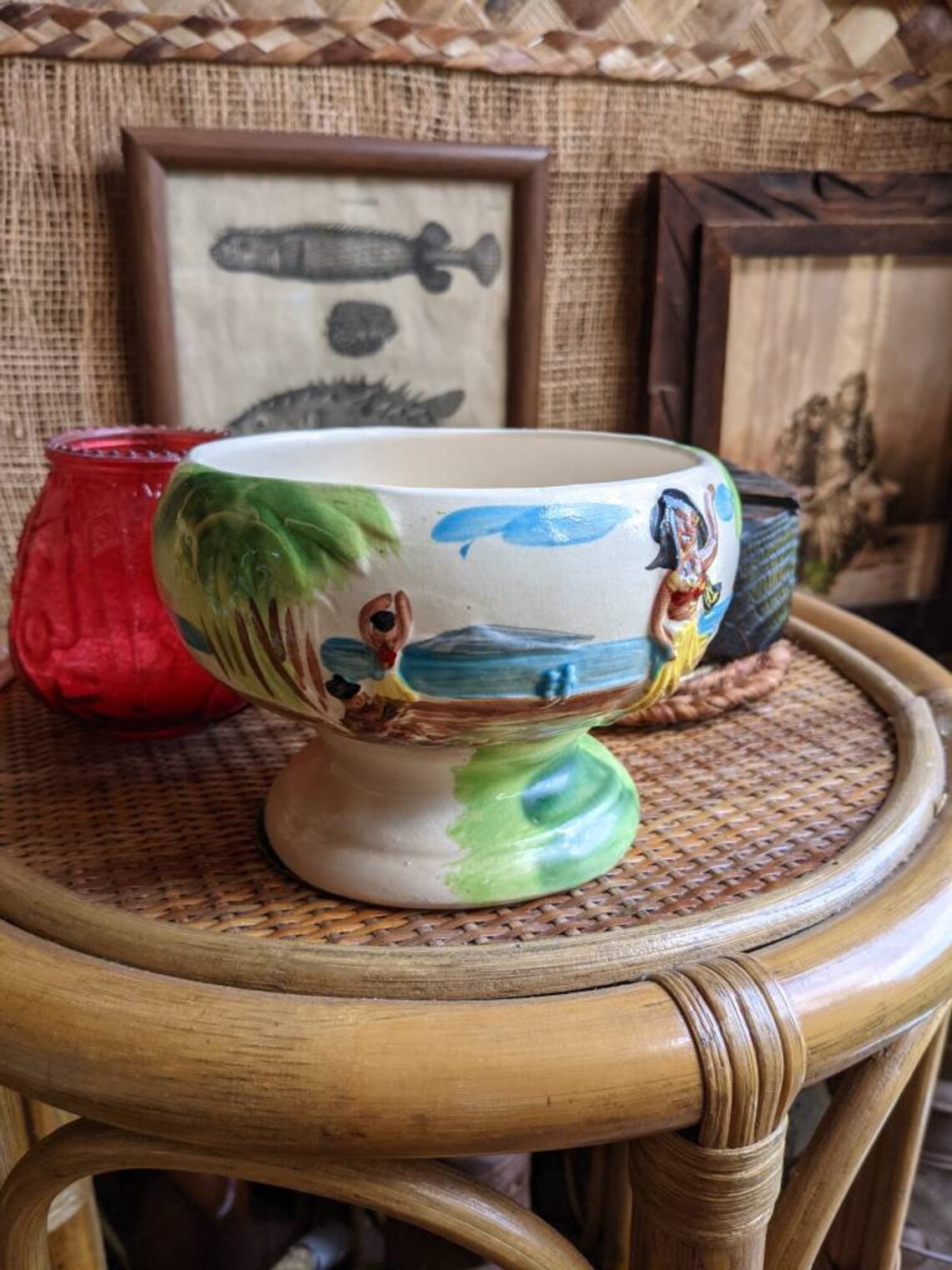 Small Tiki bowl from Harvey's Lake Tahoe Etsy