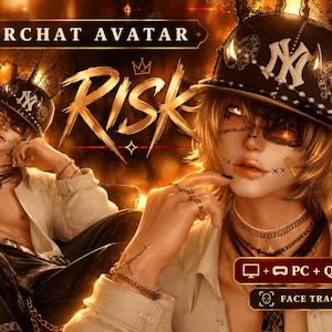 Avatar masculino para VRChat | PC + Quest | Rastreamento facial | Modelo personalizável para VRChat