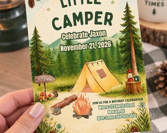 Little Camper Birthday | One Happy Camer | Digital Download | Full Suite