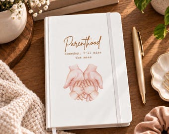 Parenthood Journal: Made During Naps, Milestone Memories, Hardcover Notebook
