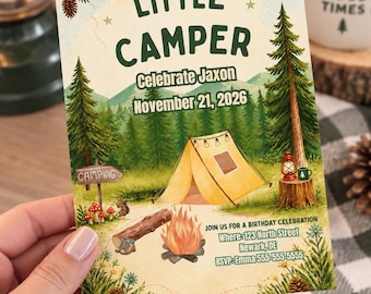 Little Camper | One Happy Camper Birthday Bundles | Customized 1st Birthday Kit (Printed)