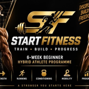 6-Week Beginner Hybrid Athlete Training Programme | Strength, Running, Conditioning (Digital Download)