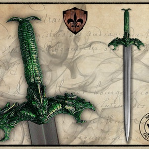 Tiamat green foam LARP sword for live action role playing or cosplay. *TAX INCLUDED*