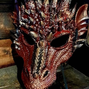 Dragonborn Foam Mask: LARP, Cosplay, Halloween