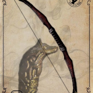 LARP Bow with Wolves, Role Playing Cosplay Prop. *TARIFF INCLUDED*