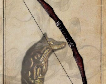 LARP Bow with Wolves, Role Playing Cosplay Prop. *TARIFF INCLUDED*