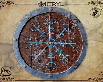 Viking shield, helm of awe. Foam shield for Larp or Cosplay. *TARIFF INCLUDED*